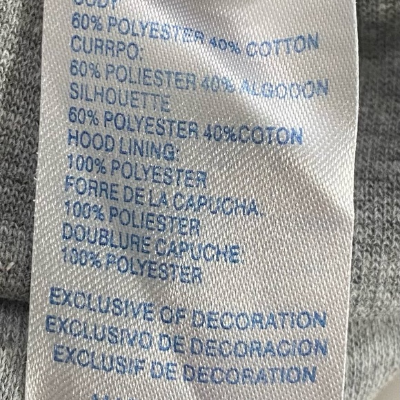 EUC Boy’s Gray Champion Lightweight Zip Hooded Pockets Football Jacket 12 Months - Picture 6 of 8